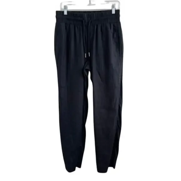 Quince Sz M Wide Leg Linen Pants Black Elastic Breezy Vacation Travel Relaxed - Picture 3 of 16